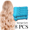 Heatless Curling Rod Headband 8 Piece Large, Soft Foam Hair Curlers to Sleep Hair Roller Roller Sponge Overnight Heatless Curls Hair Rollers