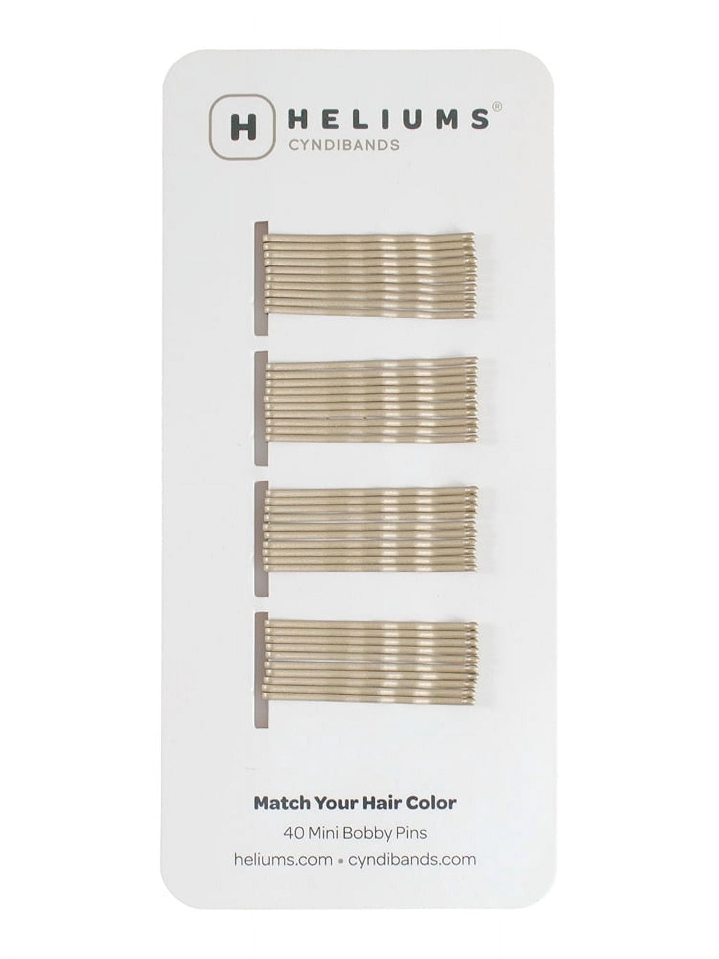 Heliums Mini Bobby Pins - Light Blonde - 40 Pack, 1.5 Inch Small Hair Pins For Thin Hair & Kids