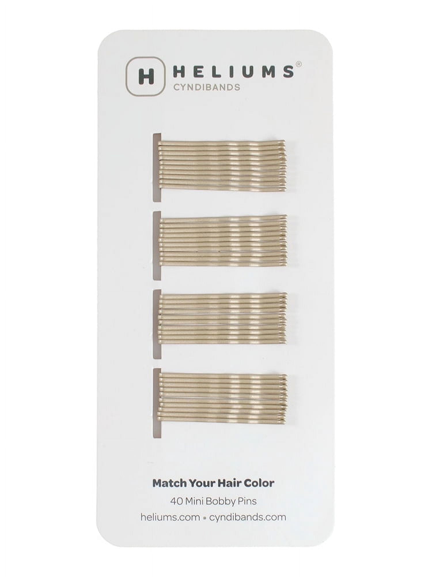 Heliums Mini Bobby Pins - Light Blonde - 40 Pack, 1.5 Inch Small Hair Pins For Thin Hair & Kids