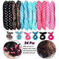 24Pcs Rollers Night Sleep Foam Curler Rollers Flexible Soft Pillow Rollers Sponge Styling Rollers Tools