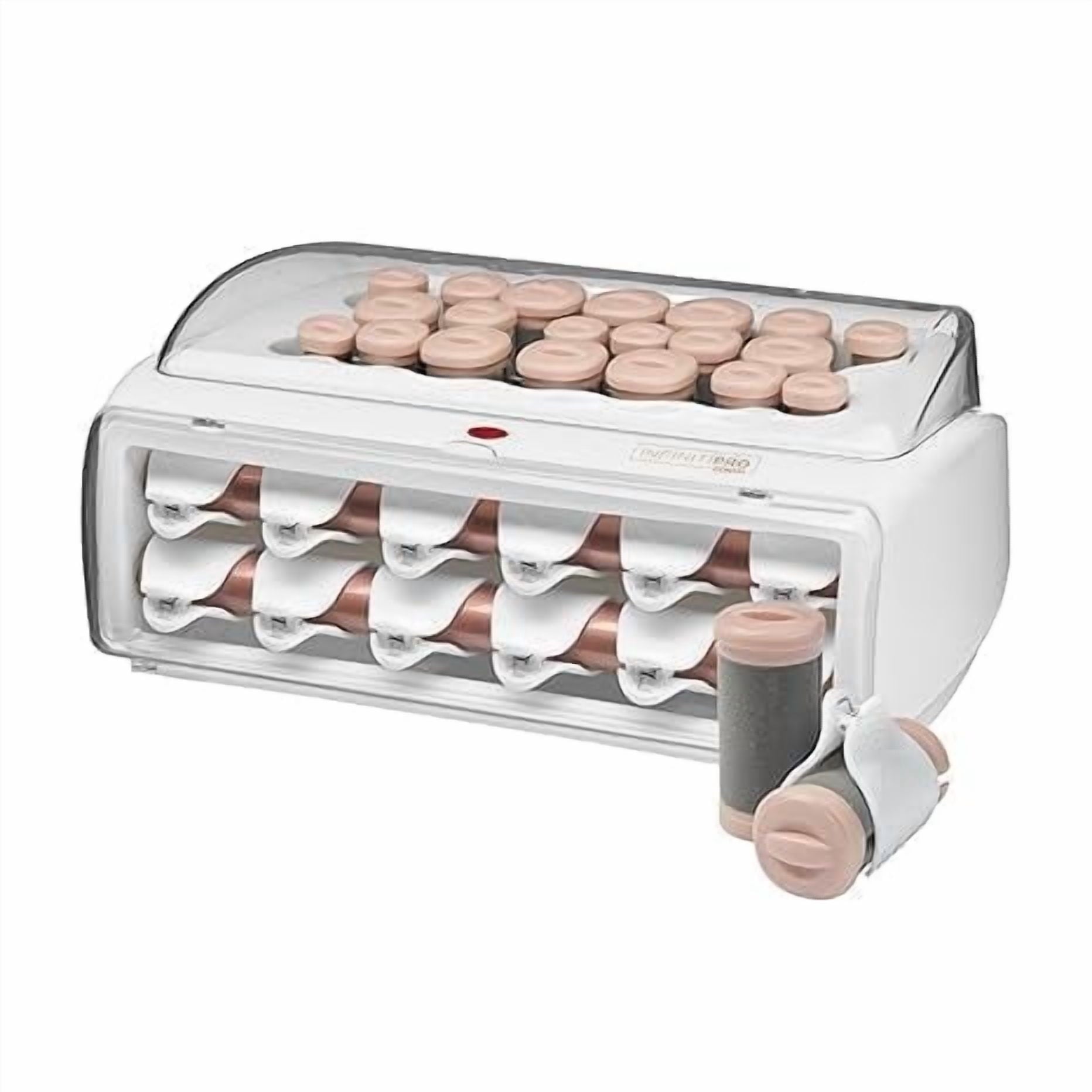 Infiniti Pro by Conair Ceramic Flocked Hot Rollers for Women, 20 Assorted Hair Curlers with Clips, 85-Second Heat-Up, For Long, Medium, and