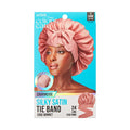 Colors & Care Silky Satin Tie Band Edge Bonnet, 24 Edge Band, XL, Dust Pink