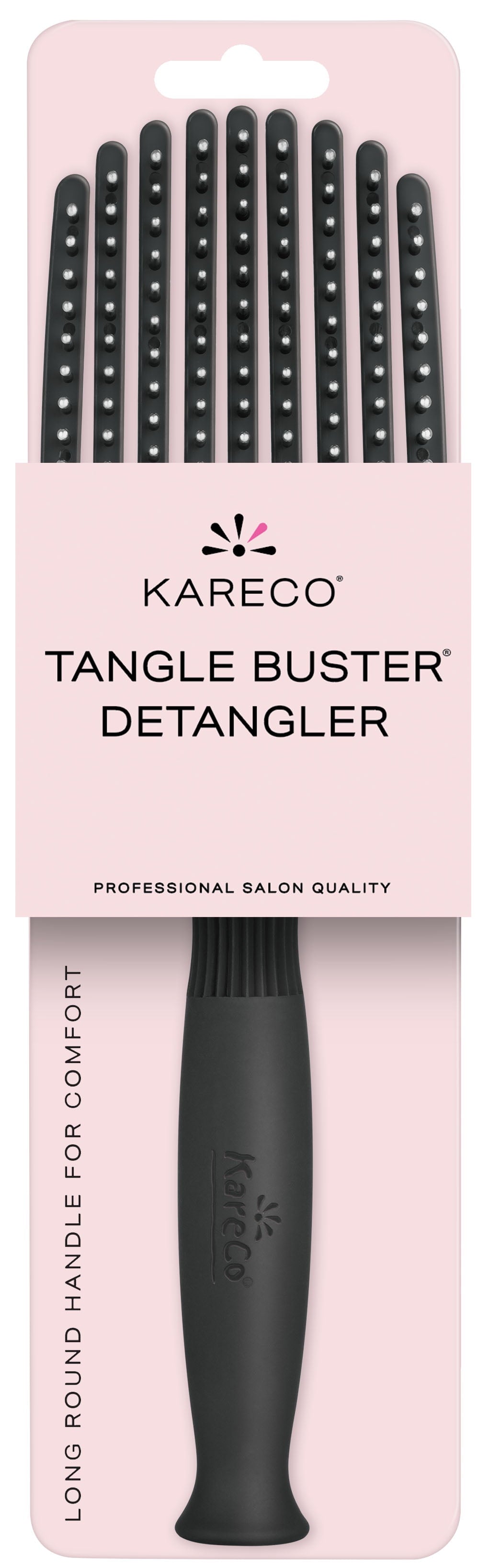 Hair Brush Salon Professional Flexible Paddle, Black, Synthetic Bristles