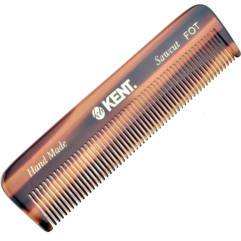 A Handmade All Fine Tooth Saw Cut Beard Comb - Pocket and Travel Comb - Styling Comb or Wet Comb for Fine or Thinning...
