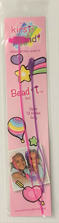 & Bead It Tool Automatic Hair Braider with Beads Pink and Purple with Glitter