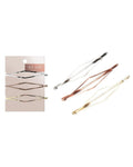 Metal Diamond Pin Adult Bobby Pins, Gold, Rose Gold, Silver, 3 Ct