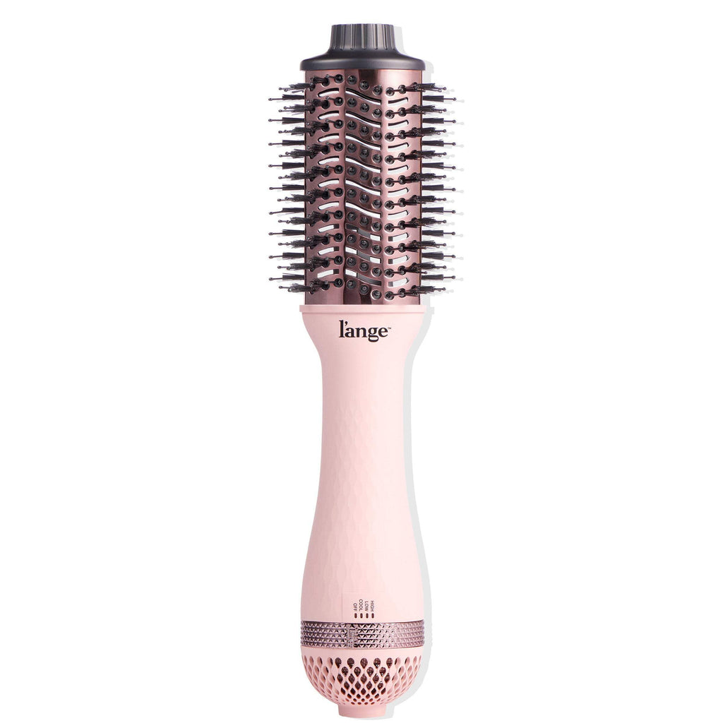 Volume 2-in-1 Titanium Blow Dryer Brush Blush Hot Air Brush with Oval Barrel