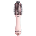 Volume 2-in-1 Titanium Blow Dryer Brush Blush Hot Air Brush with Oval Barrel