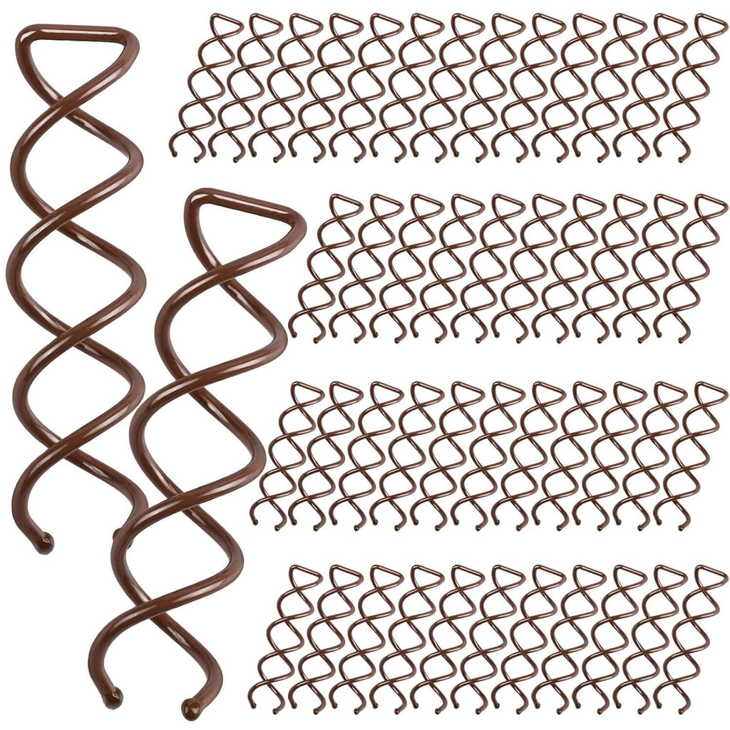 50 Pcs Spiral Hair Pins, Spiral Twist Hair Pins Spin Pins for Hair, Alloy Spirals Bobby Pins, Hair Bun Maker Bun Twis...