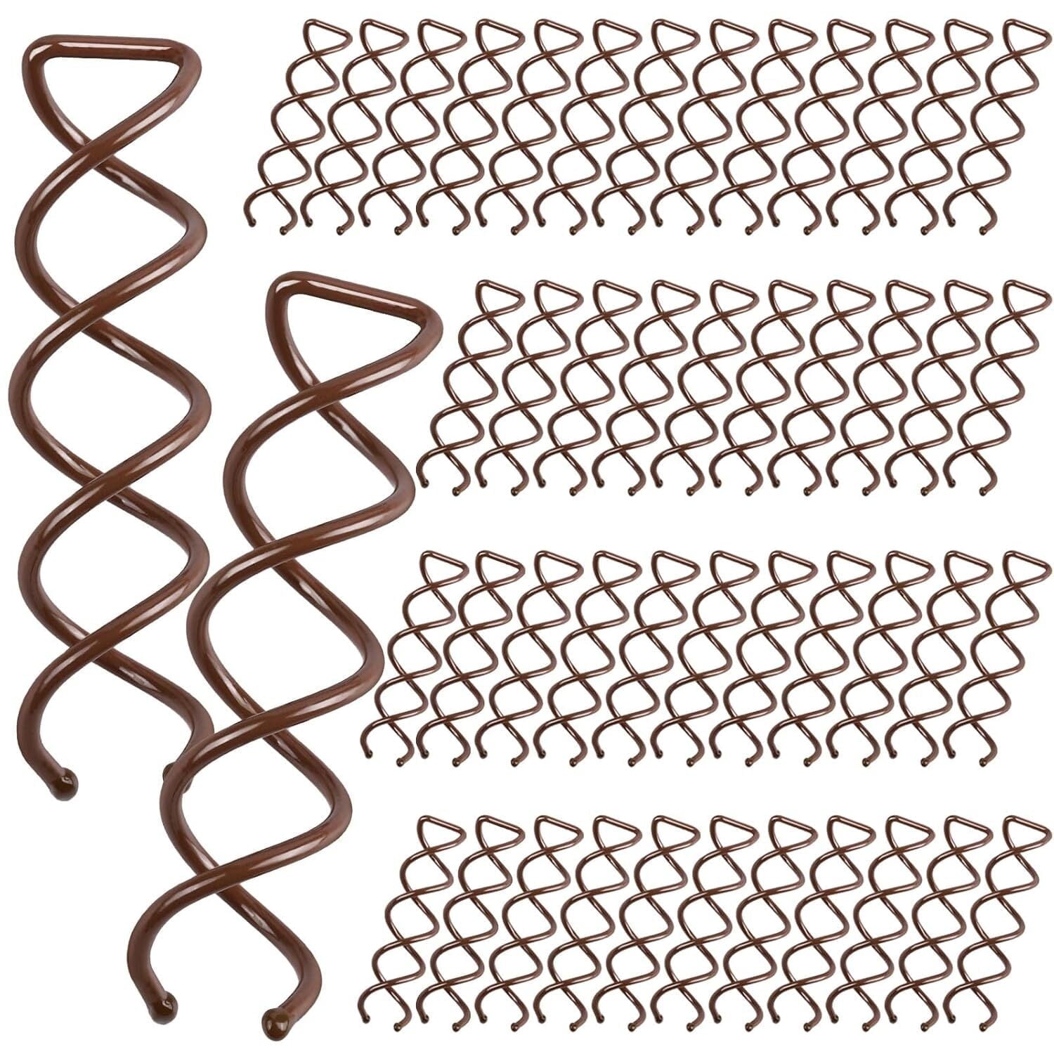 50 Pcs Spiral Hair Pins, Spiral Twist Hair Pins Spin Pins for Hair, Alloy Spirals Bobby Pins, Hair Bun Maker Bun Twis...