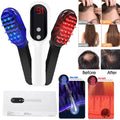 Comb, Anti Hair Loss Head Care Massage Comb Brush, Red Blue Light Phototherapy Vibration Hair Regrowth Brush for Hair...