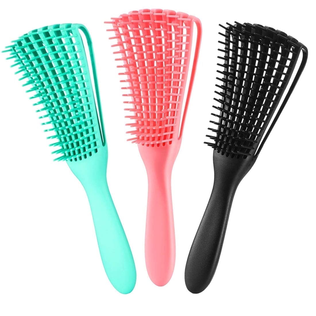 3 Pack Hair Detangler Brush for Afro America/African Hair Textured 3a to 4c Kinky Wavy/Curly/Coily/Wet/Dry/Oil/Thick/...