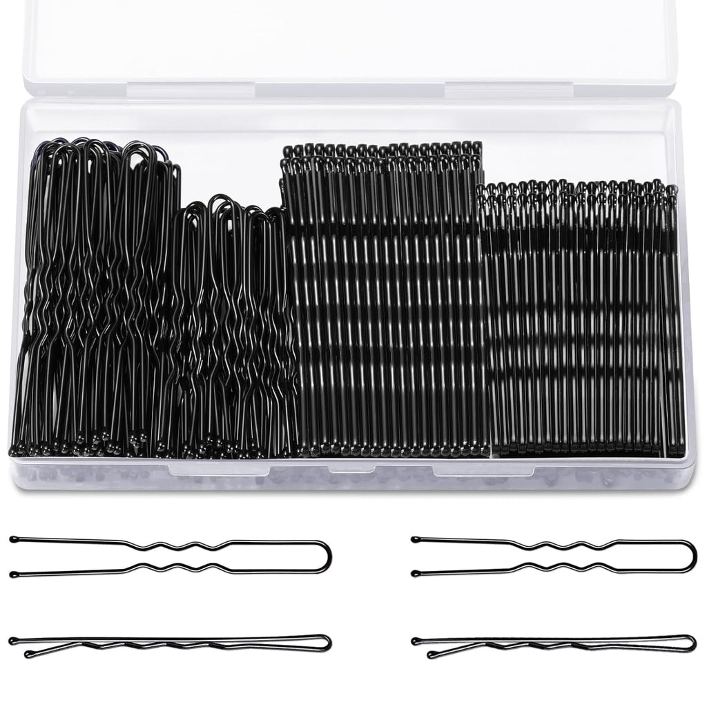 Black U Shaped Hair for Ballet Buns Women Girls with Storage Box, &