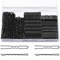 Black U Shaped Hair for Ballet Buns Women Girls with Storage Box, &