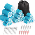 MRSXXNTY Rollers Hair Curlers 44 Pcs Set with 24Pcs Hair Rollers 4 Sizes (6 Jumbo Rollers/6 Large Rollers/6 Medium Rollers/6 Small Rollers)