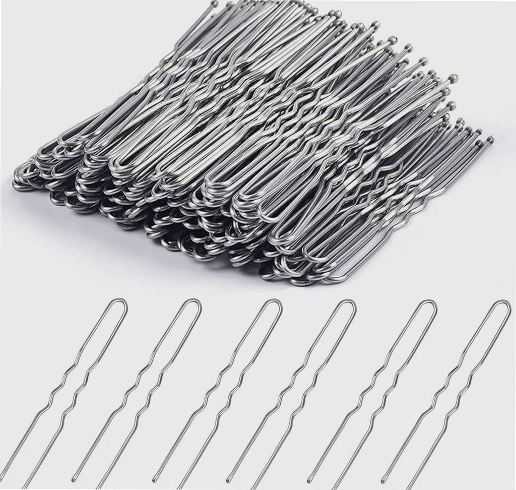 Metal Hair Pins Set - 5cm Bobby Pins for Buns Hair Bun U Shaped Pins Bun Clips Hair Styling Accessories for Wedding S...