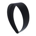 Black 2 inch Wide Satin Hard Headband with No Teeth Head Band for Women and Girls