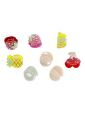No Boundaries 8-Piece Women's Fruit Mini Hair Claw Clips Set