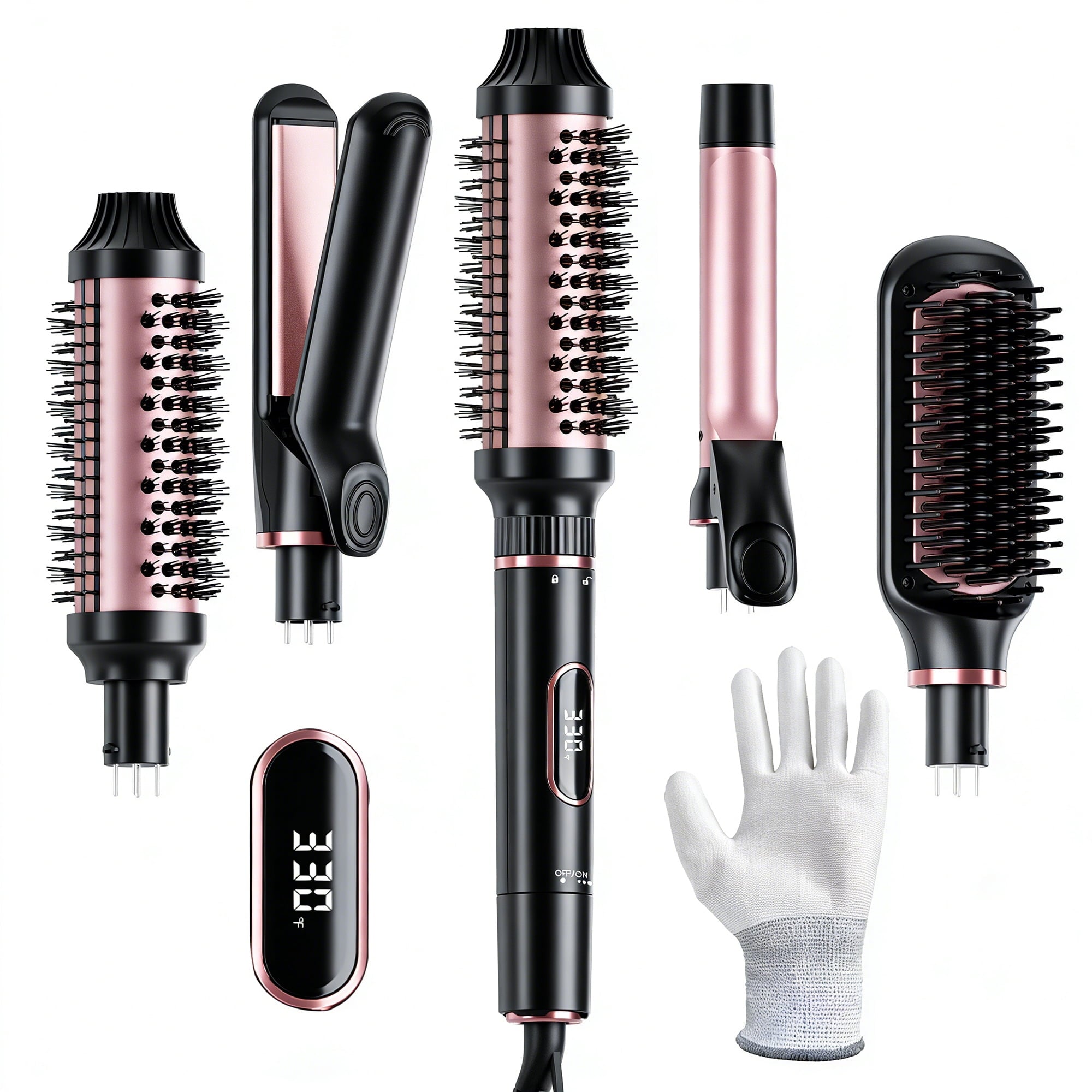 Curling Iron, Hair Curler Wand, Flat Iron, Hair Straightener, Hair Dryer Brush, Round Brush Hair Dryer, Dual Voltage