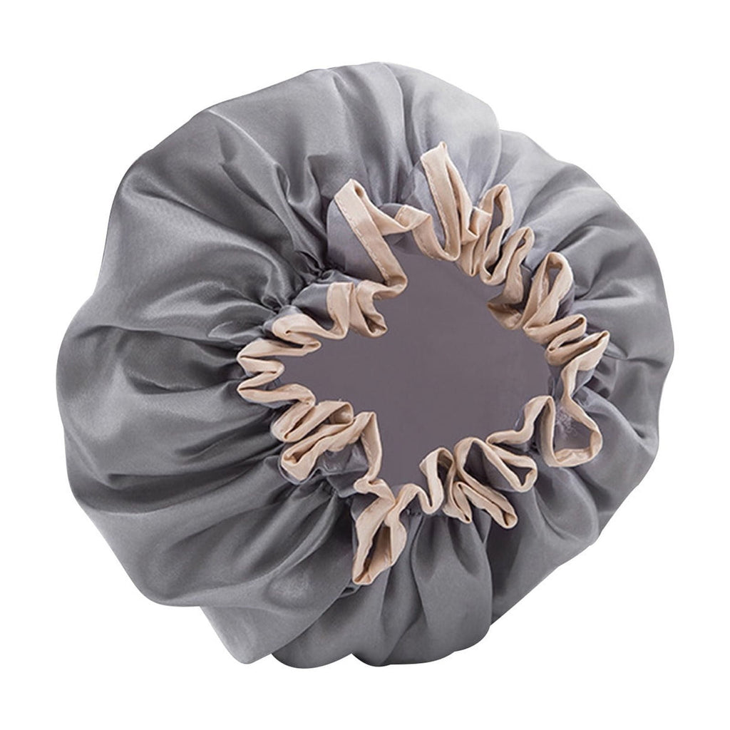 for Women, Double Layer Waterproof Bath , Reusable Hair Protector, Large Waterproof Bet Washable Elastic Band Bath Ha...