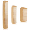 OPALESQUE 3 Pcs Wooden Comb, Fine Tooth Combs for Women, Anti-Static Wood Combs for Men, Natural Bamboo Comb, Family of Hair Comb Set for St