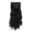 20" Full Head Clip in Synthetic Hair Extensions 7pcs 140g (1B)