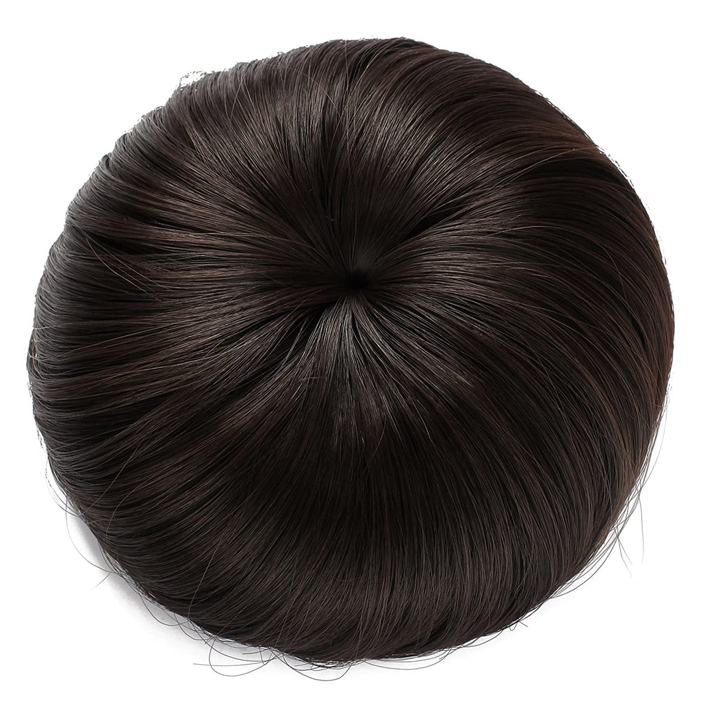 Hair Extension Chignon Donut Bun Wig Hairpiece (4# - Dark Brown) …