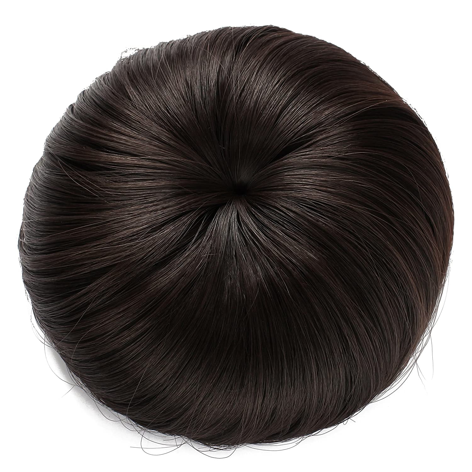Hair Extension Chignon Donut Bun Wig Hairpiece (4# - Dark Brown) …