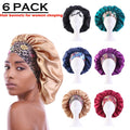 6 Pack Hair Bets for Women, Satin Hair Bet for Sleeping, Silk Bet for Curly Hair, Satin Bet for Black Women Big Capacity