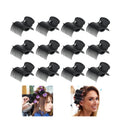 2.4x2x1.6In Replacement Hair Section Styling Clips for Home,Black Plastic Hair Section Fixing Clamps for Effortless C...