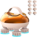 Hair Growth,Electric Head with 8 Removable Massage Claws Cat (Gold)