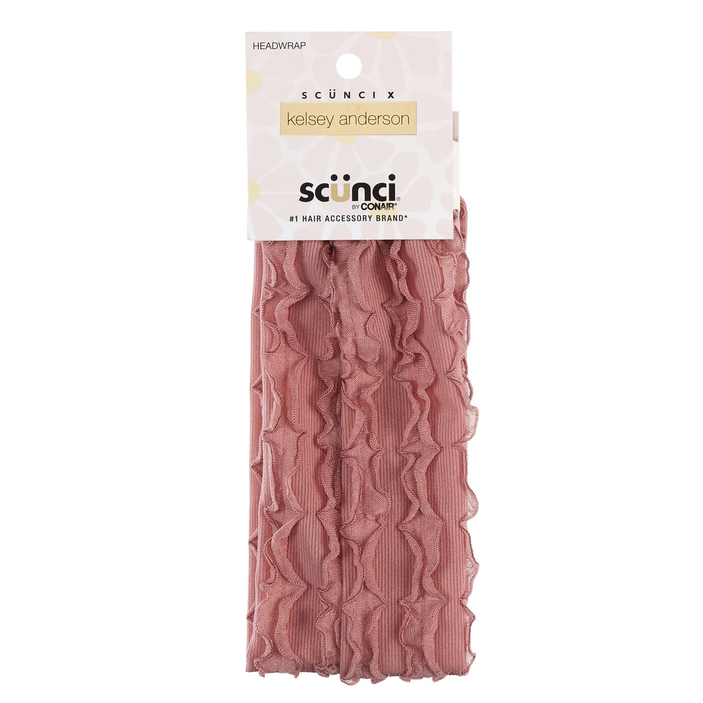 x Wide Textured Headwrap Headband, Pink, 1 count