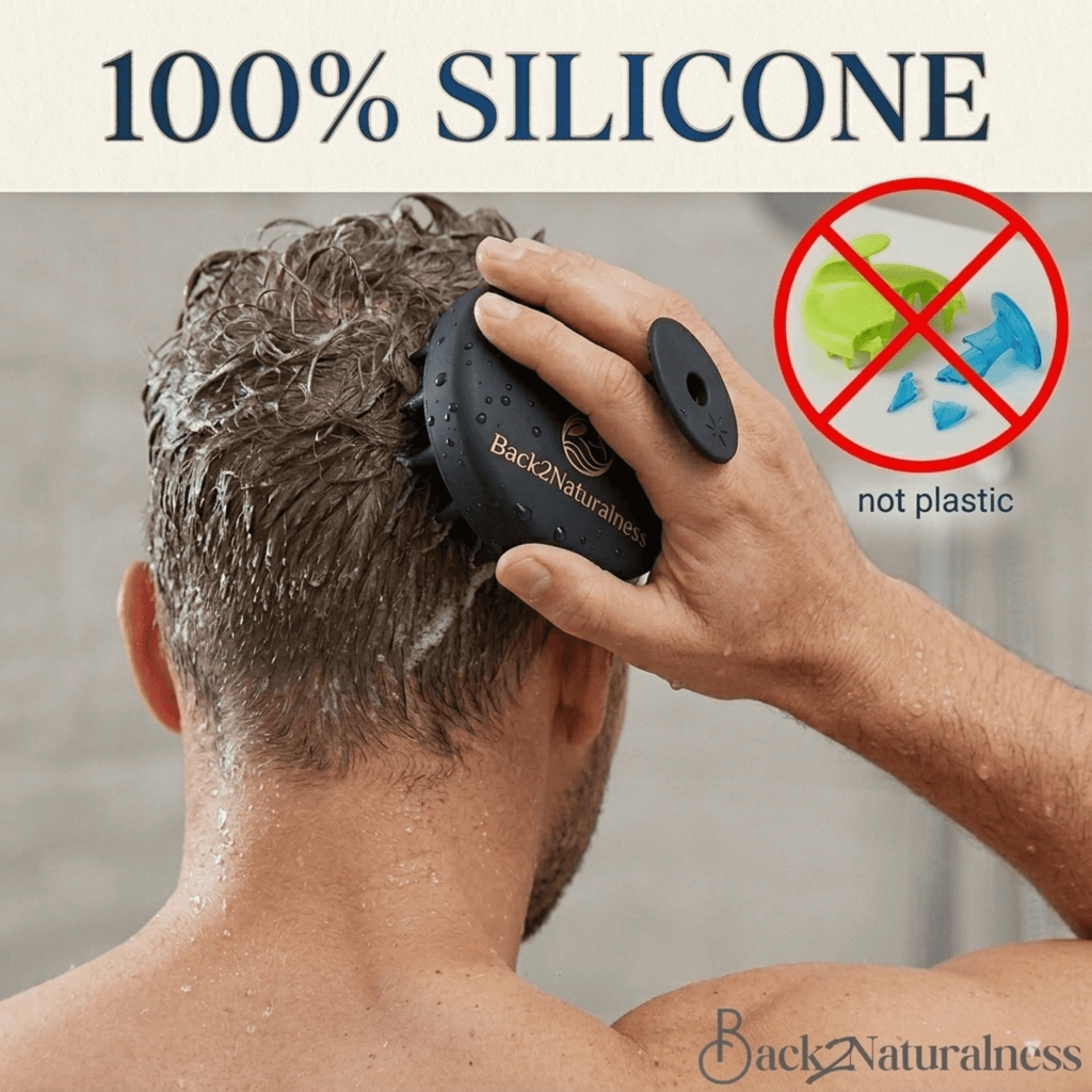 Silicone Scalp Scrubber & Massager | Dandruff Scraper & Scalp Exfoliator | Soft Silicone Scalp Brush for Hair Growth-...