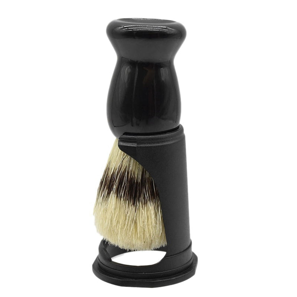 Wood Beard Brush Hairdresser Shaving Tool Men Mustache Comb Kit Shaving Stand Holder Set