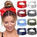 2026 New Women Bandana Headband with Bow Paisley Cute Summer Hair Accessories Wide Knotted Headband Bow Turban Headwr...