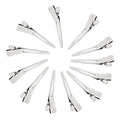 50 Pack 1.75 Inches Single Prong Curl Metal Hair Clips for Dreads Lock Clips Hair Alligator Clips Silver Section Clip...