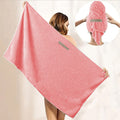 Tuscom Microfiber Hair Towel Wrap for Women & Teens, Super Absorbent Fast Drying Hair Turban with Elastic Band for Long, Thick, Curly Wet Ha