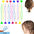 20Pcs Beader for Loading, Hair Beader Tool,Plastic Ponytail Maker,Elastic Hair Braiding Set,Automatic Threader Braid ...