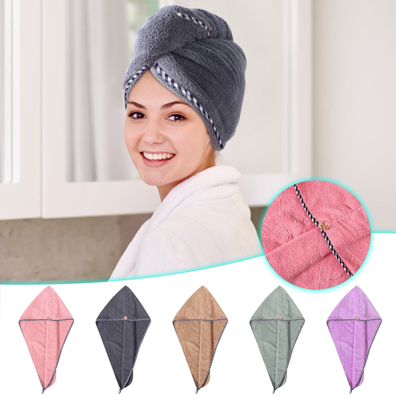 Wrap for Women - Soft Absorbent Quick Dry Shower Cap for Long and Short s, Turbans for Women, Wet and Curly Wrap s