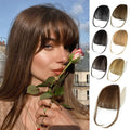 in Bangs - 100% Human Hair Bangs in Hair Extensions, Medium Brown Color #4 on Bangs Wispy Bangs Fringe with Temples H...
