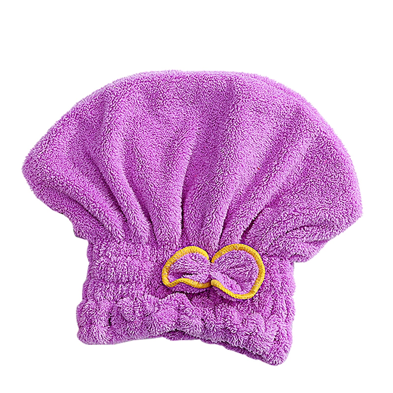 Towel Wrap Drying Cap Soft Absorbent Bandana Towel Quick Dry Bandana with Bow Knot for Curly Long Thick Wet