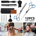 Scissors Set Professional Scissors Tools, 12 Pcs Stainless Steel Barber Kit dresser Scissors Set Salon Home Shear Kit...