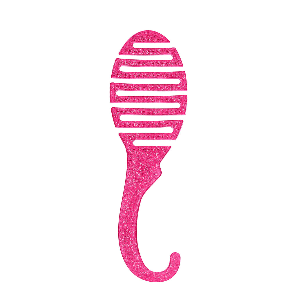 Wet Brush Hair Detangler, Pink Glitter, Soft Bristle Hair Brush for All Hair Types, 1 Ct
