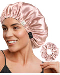 Adjustable Satin Bet Double Layer Hair Bet for Sleeping Bets for Women Hats Curly Natural Hair