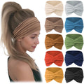 ZHUYING 10 PCS Wide Headbands for Women-Women Headbands African Wide Hair Wrap Extra Turban Head Bands for Lady Large Sport Workout Stretch