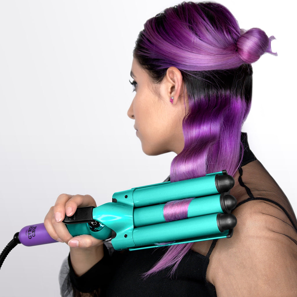Bed Head Wave Affair Jumbo 3 Barrel Ceramic Hair Waver, Ambre - Image 4