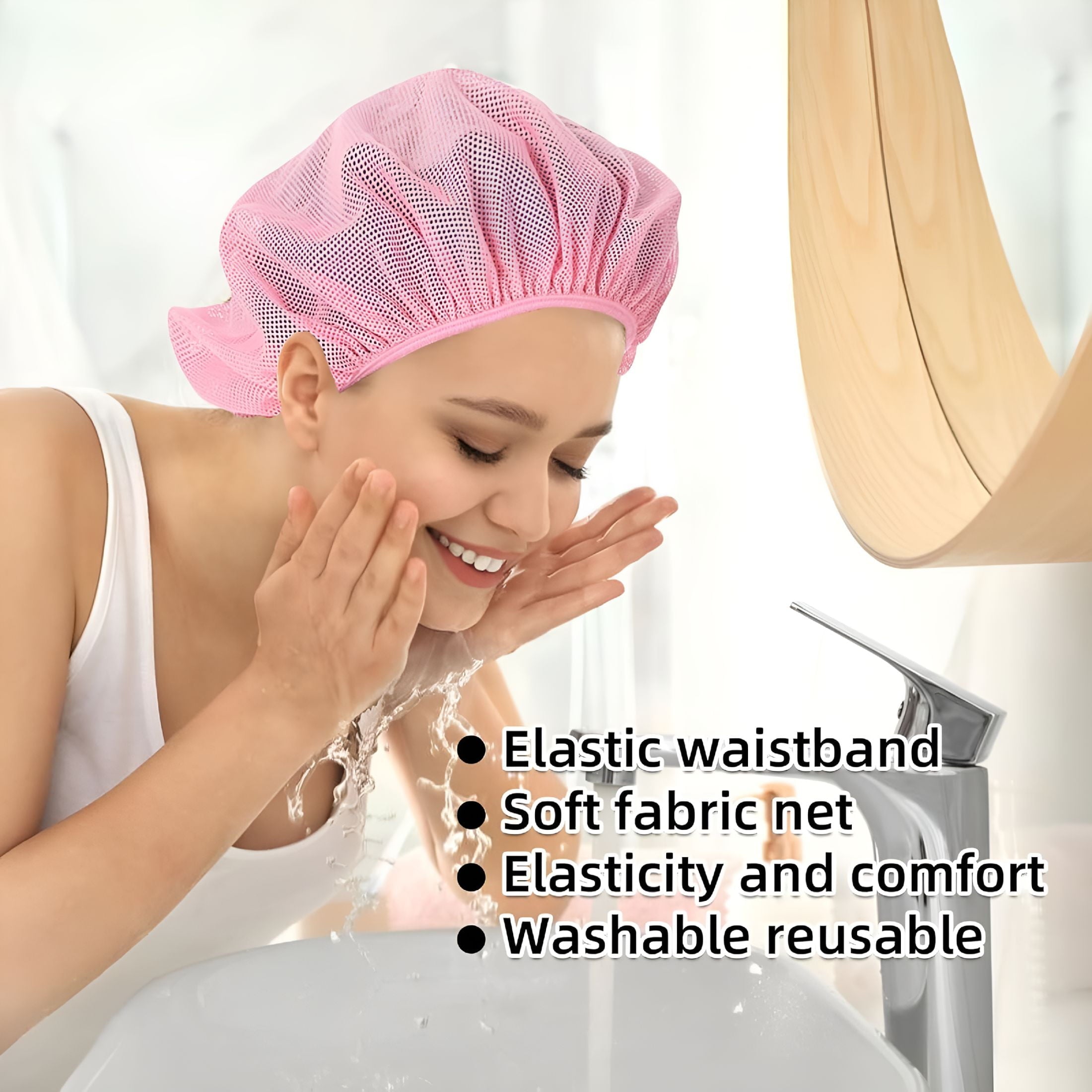 Pack of 4 Hair Net for Sleeping, Hair Protection for the Night, Bet Sleep Cap, Hair Protection, Adjustable Hairstyle ... - Image 4