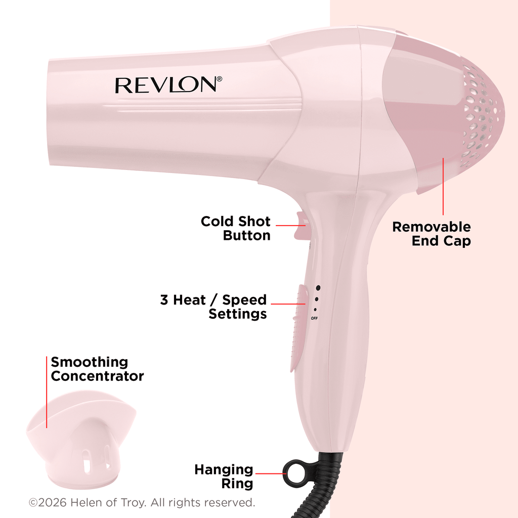 Control Ionic Hair Dryer, 1875 Watts, Light Pink - Image 3