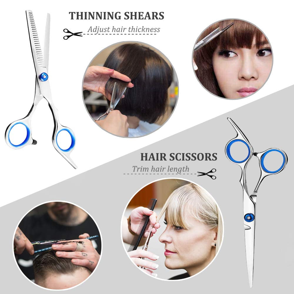 Scissors Set Professional Scissors Tools, 12 Pcs Stainless Steel Barber Kit dresser Scissors Set Salon Home Shear Kit... - Image 4