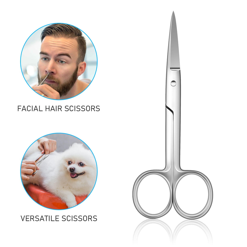 Professional Grooming Scissors for Facial Hair Removal Ear Nose Eyebrow Trimming Stainless Steel Fine Straight Tip Sc... - Image 6